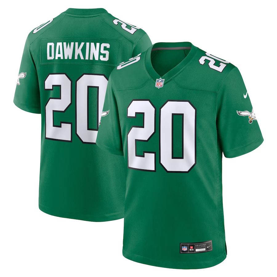 Men Philadelphia Eagles #20 Brian Dawkins Nike Kelly Green Alternate Retired Player Game NFL Jersey->philadelphia eagles->NFL Jersey